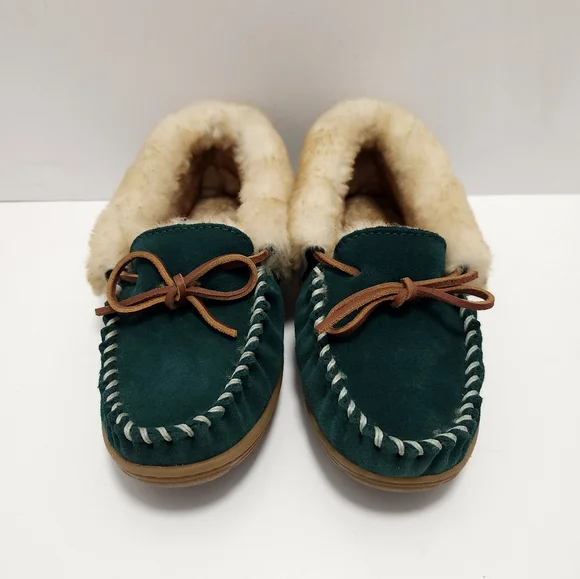 L.L. Bean Green and Tan Women's Slippers - Picture 2 of 7